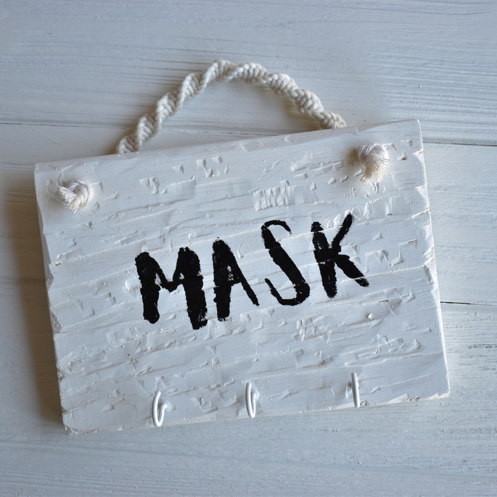 Wall mask holder Wall mask hanger Wall mask storage Black Etsy