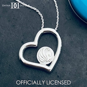 Central Florida Knights Heart Pendant Necklace - Silver - OFFICIALLY LICENSED Collegiate Product by Dayna Designs