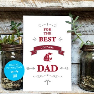 Washington State University Dad Card - Digital Download - OFFICIALLY LICENSED Collegiate Product