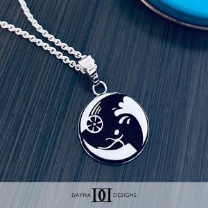 Triathlon Pendant Necklace - Enamel