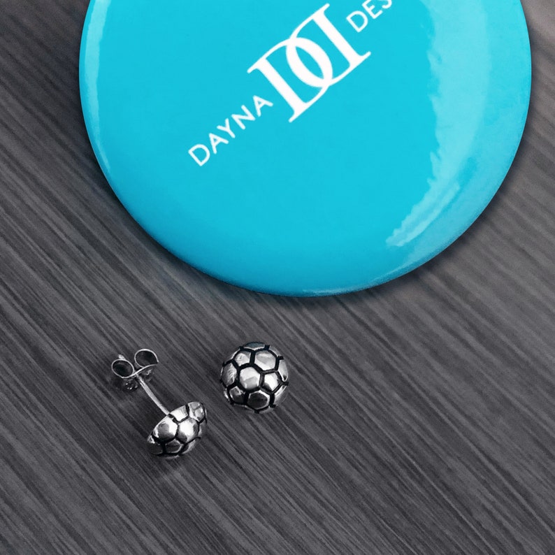 Soccer Ball Post Earrings Sterling Silver SCBL02S Etsy