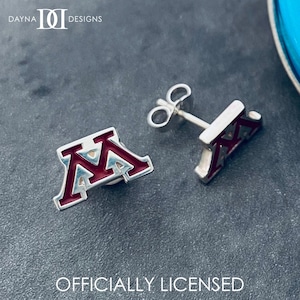 University of Minnesota Post Earrings - Enamel- OFFICIALLY LICENSED Collegiate Jewelry by Dayna Designs