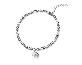 University of Iowa Beaded Bracelet - Silver - OFFICIALLY LICENSED Collegiate Product