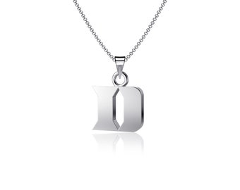 Duke University Pendant Necklace - Silver - OFFICIALLY LICENSED Collegiate Product by Dayna Designs