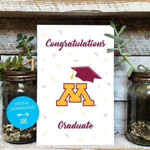 Grad Card University of Minnesota - digitale download - officieel gelicentieerd collegiaal product