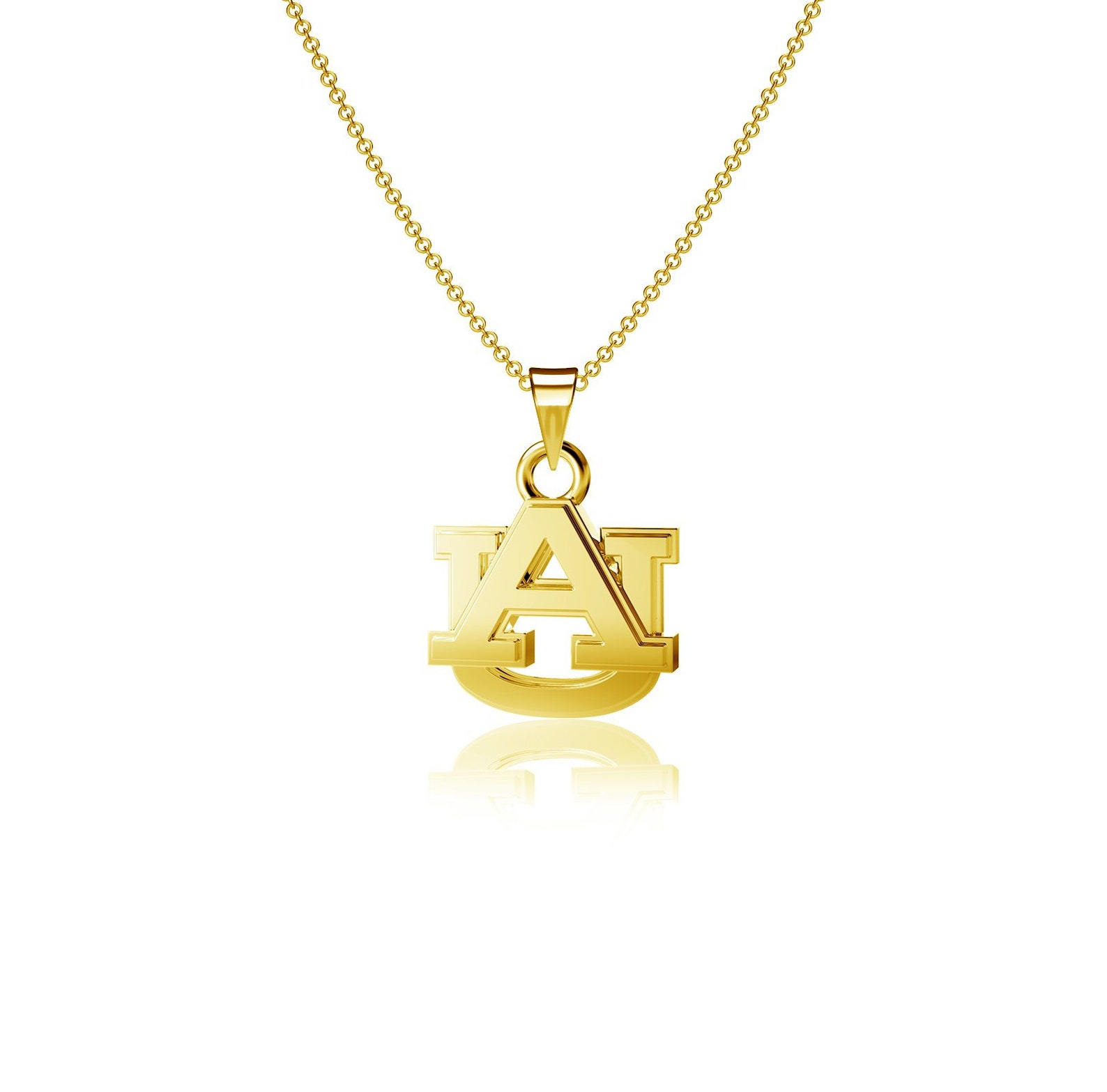 Auburn University Pendant Necklace Gold Plated Etsy