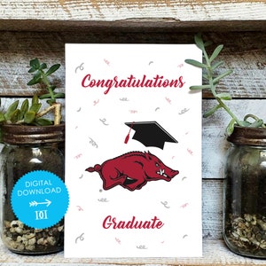 Tessera di laurea dell'Università dell'Arkansas - Download digitale - Prodotto universitario con licenza ufficiale