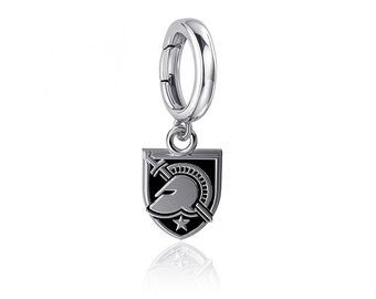 US Military Academy Black Knights Bracelet Charm - Enamel
