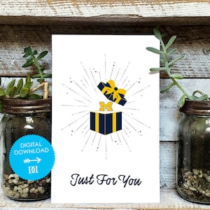 Universiteit van Michigan-cadeauwenskaart - digitale download - officieel gelicentieerd collegiaal product