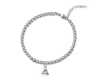 US Military Academy Black Knights Beaded Bracelet - Silver- OFFICIALLY LICENSED Collegiate Product