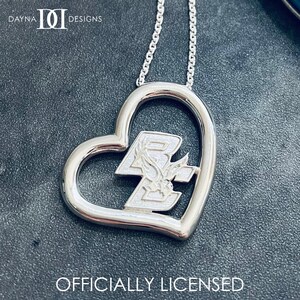 Boston College Eagles Heart Pendant Necklace - OFFICIALLY LICENSED Collegiate Product by Dayna Designs