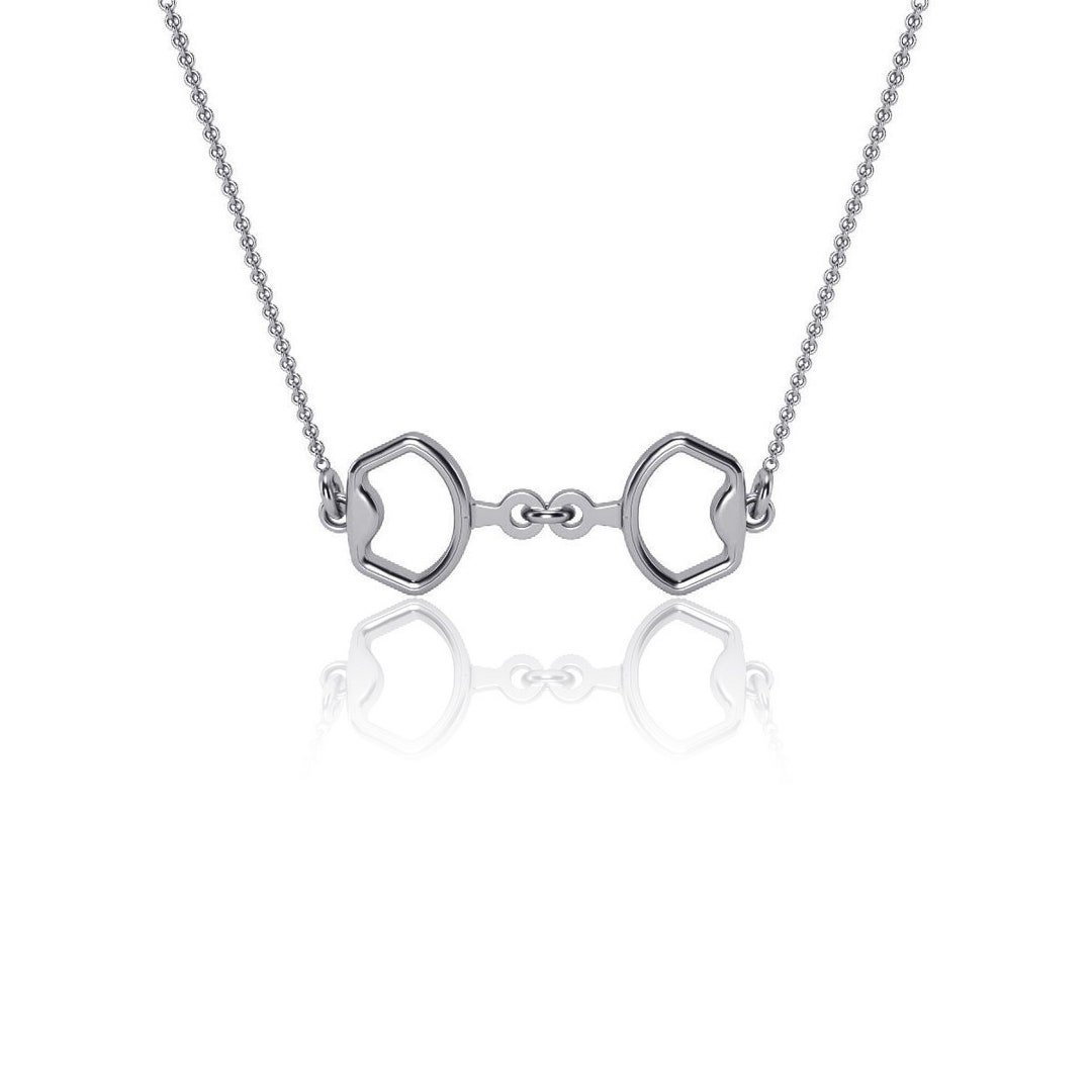 Silver/Gold Horse Bit Necklace | 18k Gold-Plated main image 1