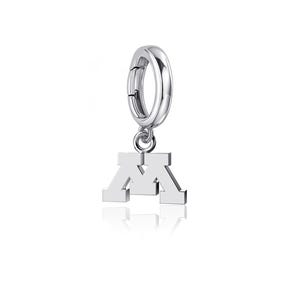 University of Minnesota Charm Bracelet - Silver - OFFICIALLY LICENSED Collegiate Product