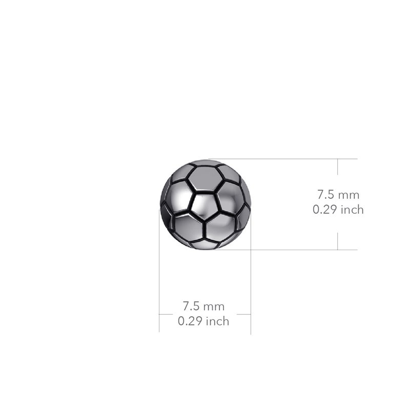 Soccer Ball Post Earrings Sterling Silver SCBL02S Etsy