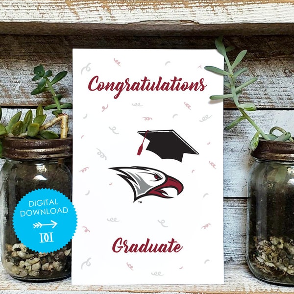 North Carolina Central Eagles Grad Card - Digital Download - OFFICIALLY LICENSED Collegiate Product