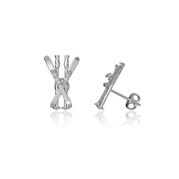 Ski Post Earrings - Silver