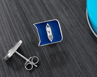 Duke University Stud Earrings - Enamel - OFFICIALLY LICENSED Collegiate Product by Dayna Designs