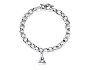 US Military Academy Black Knights Link Bracelet - Silver - OFFICIALLY LICENSED Collegiate Product