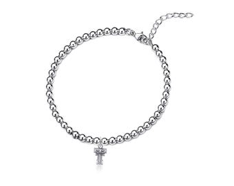 Texas Tech University Beaded Bracelet - Silver - OFFICIALLY LICENSED Collegiate Product
