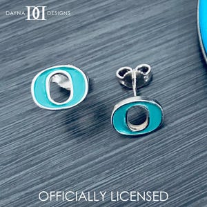 University of Oregon Post Earrings - Enamel- OFFICIALLY LICENSED Collegiate Jewelry by Dayna Designs