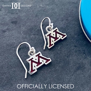 University of Minnesota Dangle Earrings - Enamel- OFFICIALLY LICENSED Collegiate Jewelry by Dayna Designs