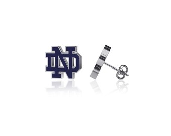 University of Notre Dame Post Earrings - Enamel
