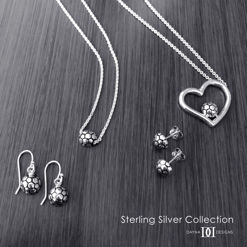 Soccer Ball Post Earrings Sterling Silver SCBL02S Etsy