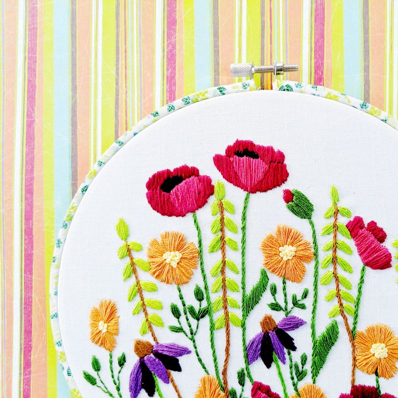 Hand Embroidery Preprinted Fabric Pattern or Kit. Where the Etsy