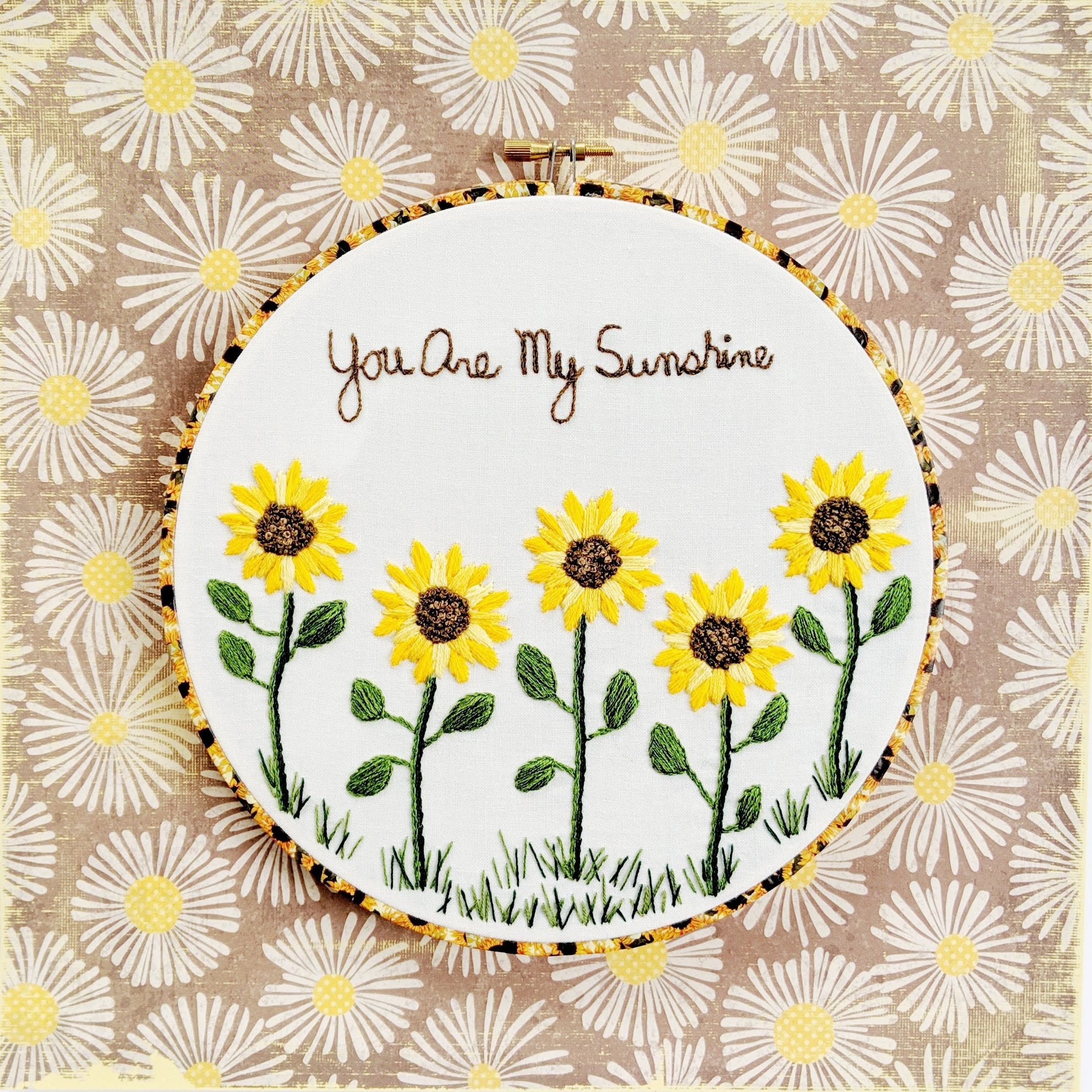 Brighten Your Day with the You Are My Sunshine Embroidery Design