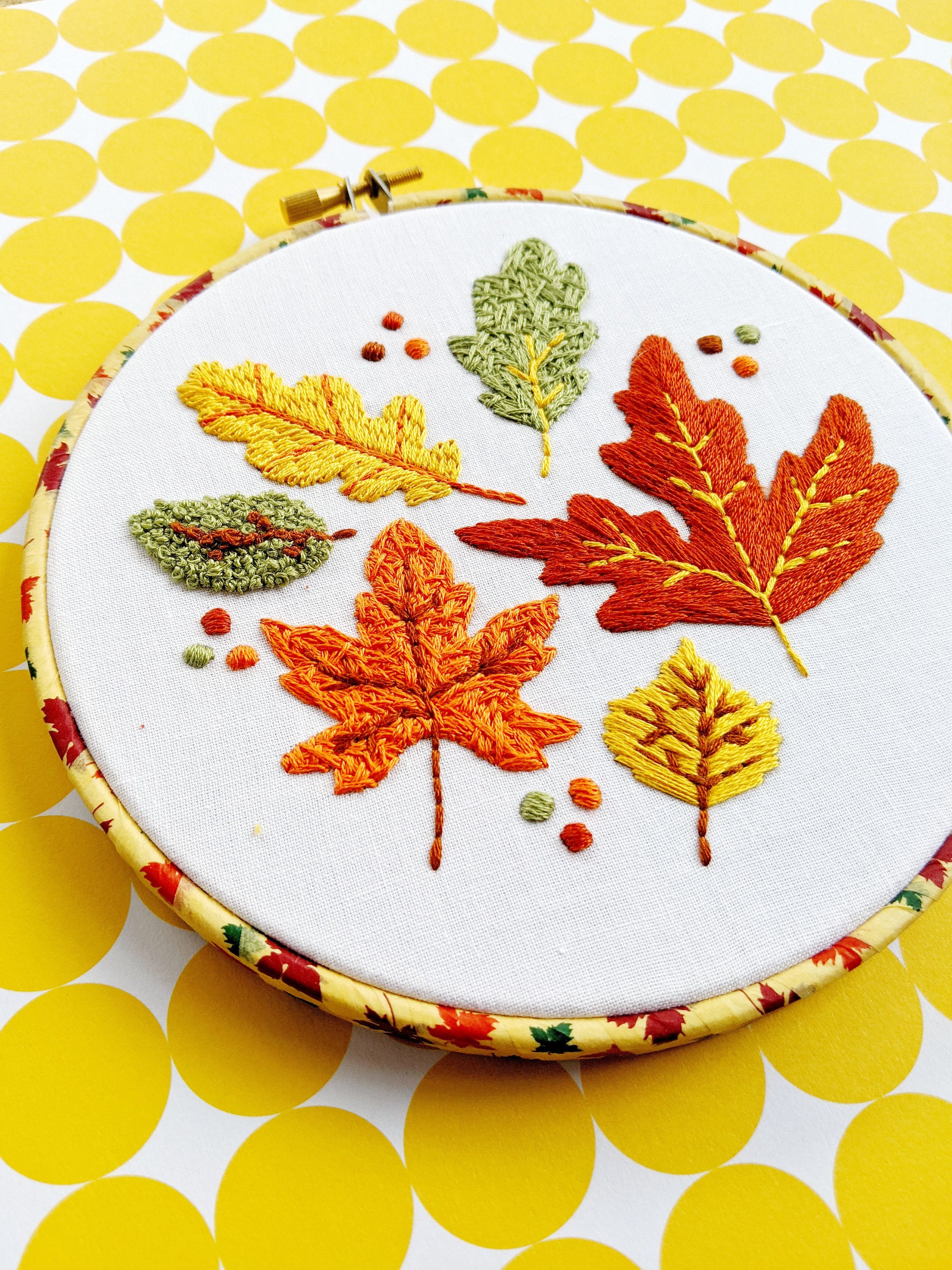 Hand Embroidery PDF Pattern, Fall Fun Design Digital Download, Simple ...