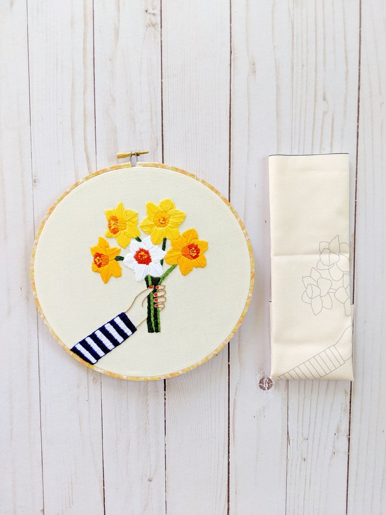 Hand Embroidery Pre-Printed Fabric Pattern or Kit ...
