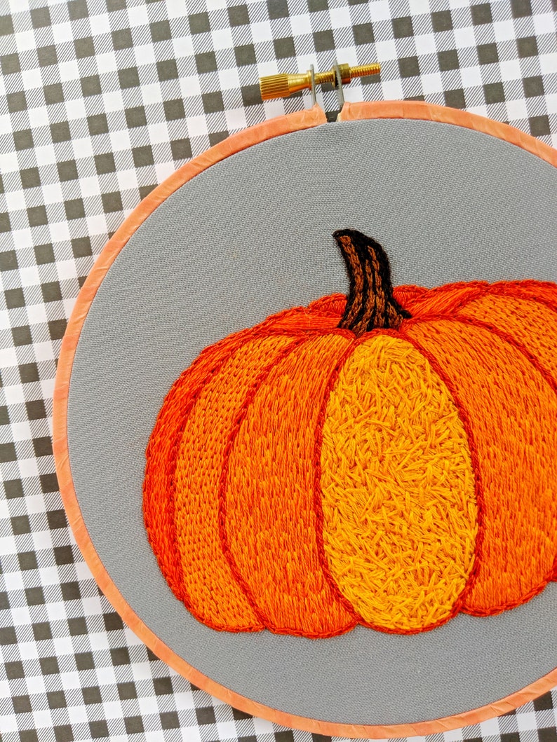 Hand Embroidery PDF Pattern. Pumpkin Patch Digital Download. Simple and ...