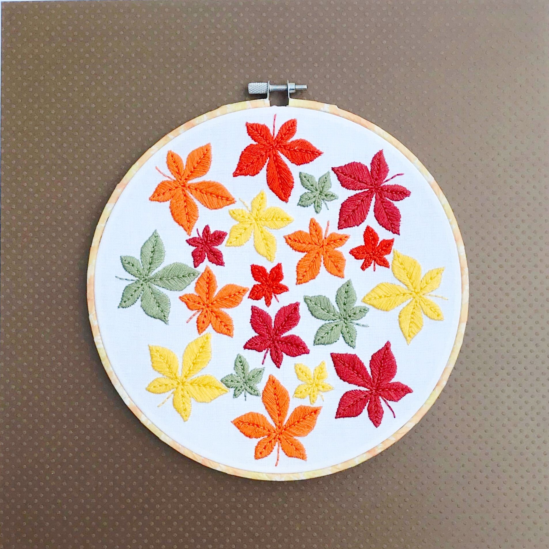 Hand Embroidery PDF Pattern. Falling Leaves Digital Download. Simple ...
