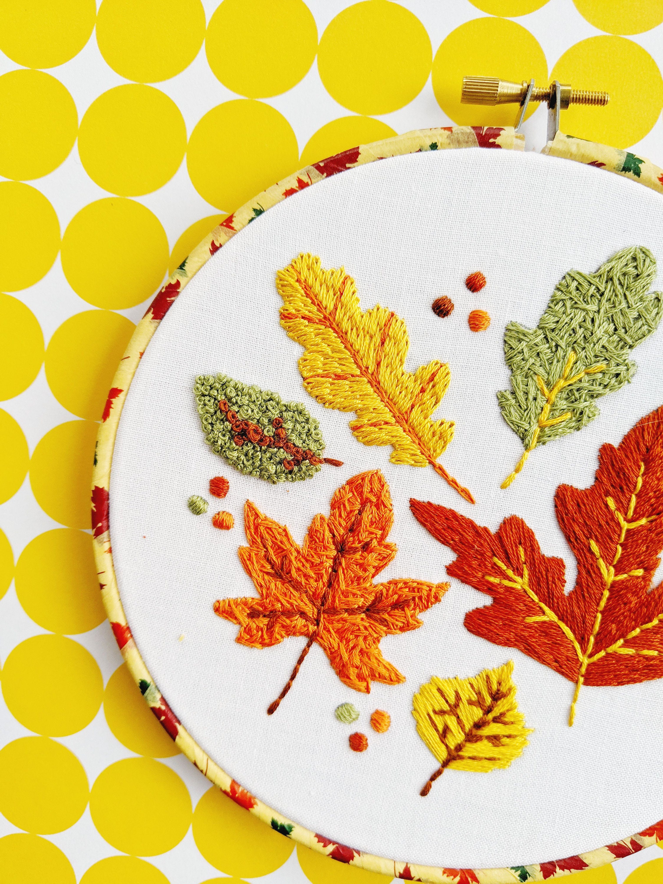 Hand Embroidery PDF Pattern, Fall Fun Design Digital Download, Simple ...