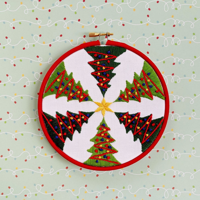 Hand Embroidery PDF Pattern. O' Christmas Tree Design Digital Download ...