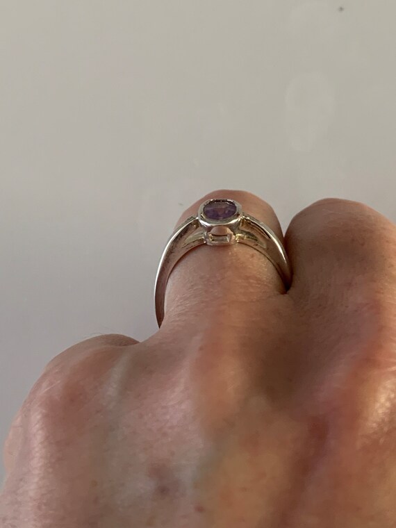 Vintage ring - sterling silver amethyst ring - image 8