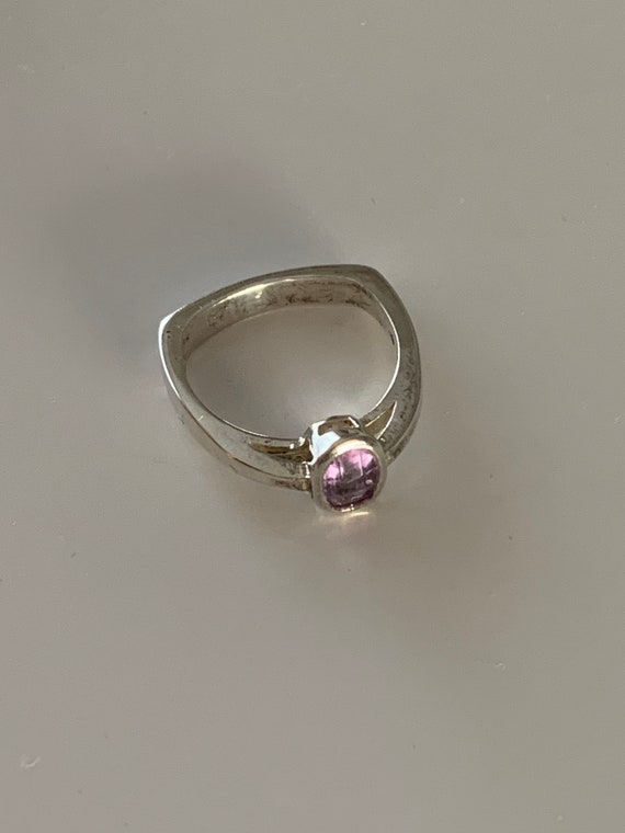 Vintage ring - sterling silver amethyst ring - image 9