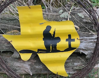 Texas Military Memorial Barbed Wire Wreath, shabby chic