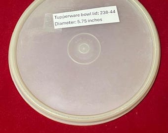 Vintage Tupperware Lid #238-42 - diameter 6.5 Inches - Made In The USA - FREE Domestic Shipping!