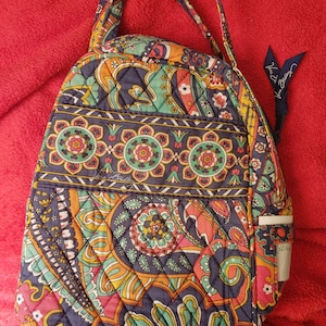 Vera Bradley Lunch Bunch Bag. Blue Paisley. Plastic Lined  display picture 1