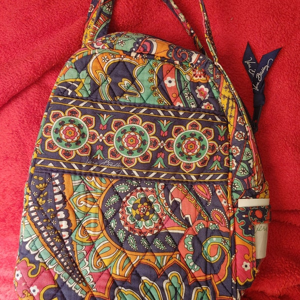 Vera Bradley lunch bunch bag. Blue paisley. Plastic lined. Zip closure. Used. Free domestic shipping.