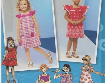 Einfachheit 2193, Größe 4 bis 8, Kleinkind Kind's Kleid, UNCUT FF, 2011