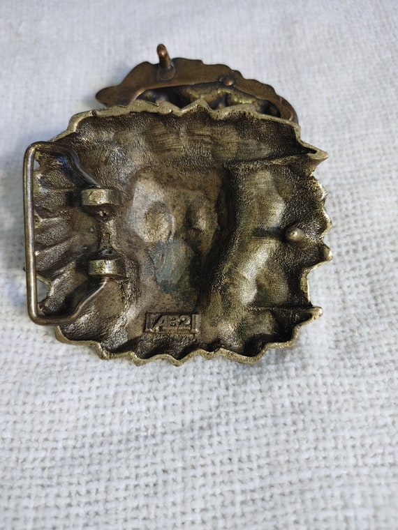 Vintage Lion brass Belt Buckles. Solid Brass.  Ma… - image 7