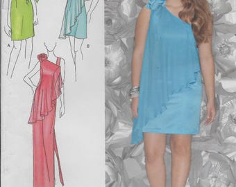 Simplicity 1657 Jessica McClintock Sz 18w-26w, Ruffle dress, Factory folded. Uncut, 2013