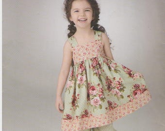 Einfachheit 1533 Kinder Sommerkleid und geraffte Pantalons Größe 3 - 8 UNCUT FF , 2013,