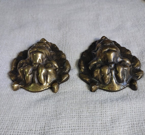 Vintage Lion brass Belt Buckles. Solid Brass.  Ma… - image 4
