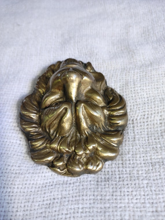 Vintage Lion brass Belt Buckles. Solid Brass.  Ma… - image 9