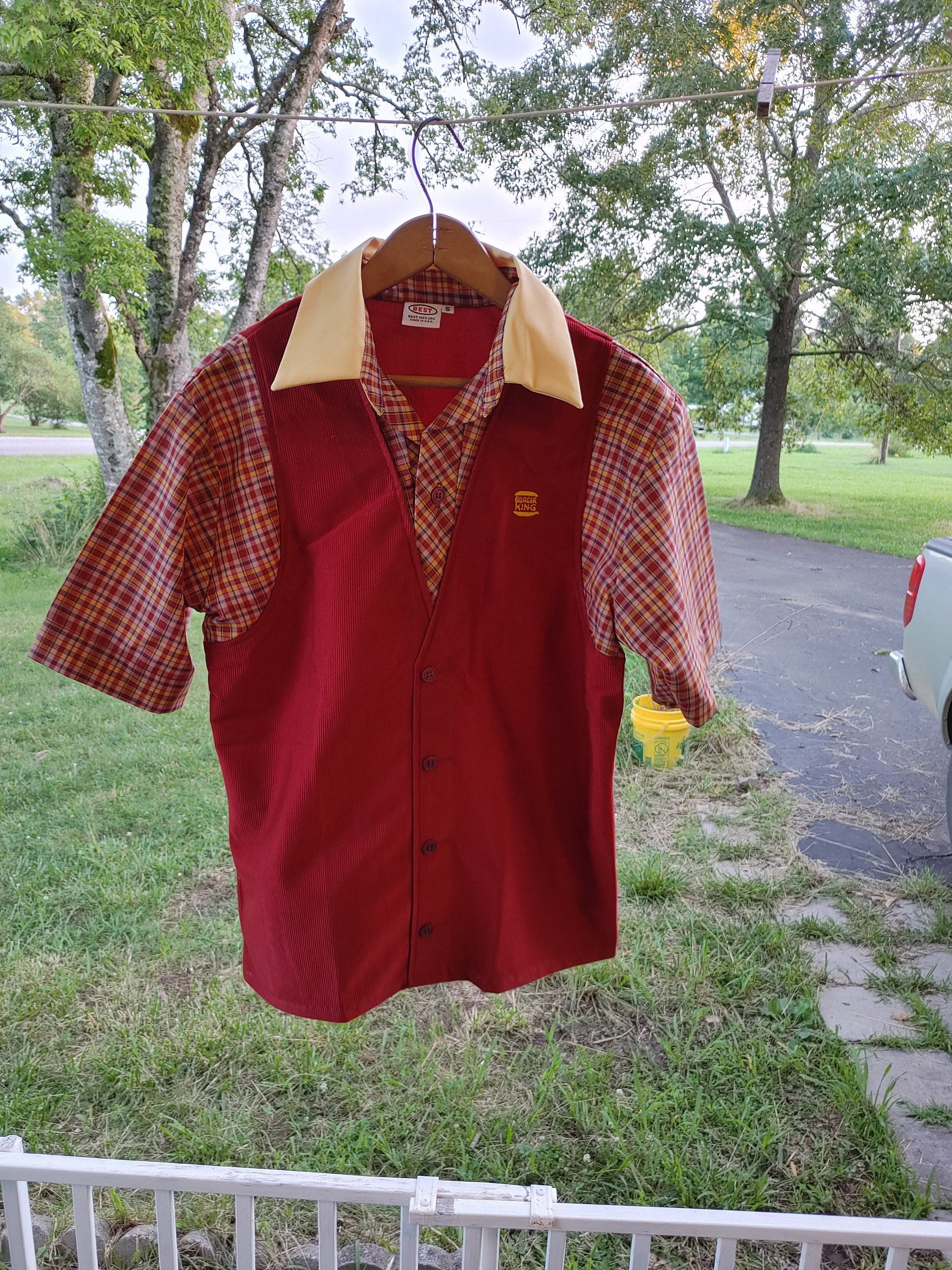 Vintage Burger King Uniform Shirt. New Unused, Men's Size