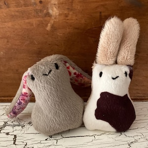 Made To Order Bunny, Chick, Cat, Dog, Bear Small Plush, Desk Toy, Bag Toy, Beanie Plastic Pellets Minky Plushie