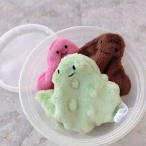 Slime Plush Blob Beanie Bean Bag Stimmy Goo Blobby Floam Germ Slime Plushie Handmade Stuffed Minky Fabric Weird Toy